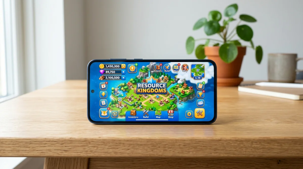 Smartphone affichant une interface de Monopoly Go.